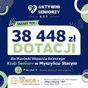 Wsparcie finansowe w wysokości 38 448,00 zł na utworzenie Klubu „Aktywny Senior” w ramach Programu wieloletniego na rzecz Osób Starszych „Aktywni Seniorzy - ASY” Edycja 2026.