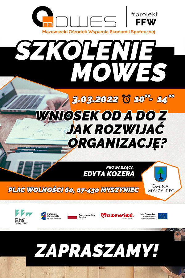 plakat szkolenie dla organizacji pozarządowych