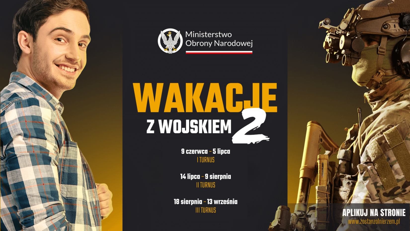 Plakat Wakacje z wojskiem