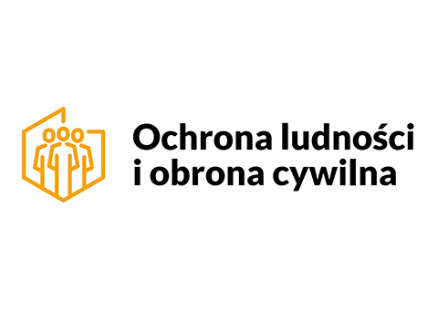 Napis: Ochrona ludności i obrona cywilna