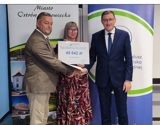 Dotacja dla Gminy Myszyniec z Wojewódzkiego Funduszu Ochrony Środowiska i Gospodarki Wodnej w Warszawie