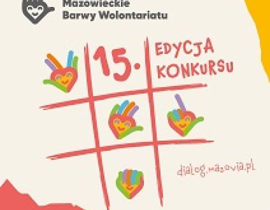 Zaproszenia do włączenia się w promocję 15. edycji Konkursu „Mazowieckie Barwy Wolontariatu”